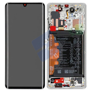 Huawei P30 Pro (VOG-L29)/P30 Pro New Edition (VOG-L29) LCD Display + Touchscreen + Frame Incl. Battery and Parts 02352PGF White