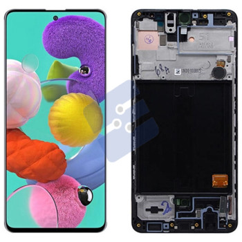 Samsung SM-A515F Galaxy A51/SM-A515F Galaxy A51 LCD Display + Touchscreen + Frame - GH82-21669A/GH82-21680A/GH82-22084A/GH82-22083A - SERVICE PACK - Black