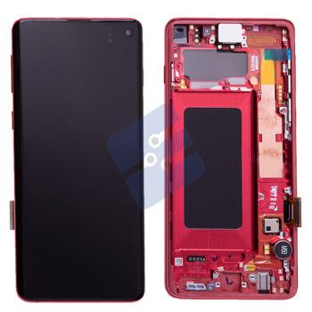 Samsung G973F Galaxy S10 LCD Display + Touchscreen + Frame GH82-18835H/GH82-18850H Red