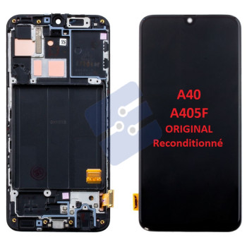 Samsung SM-A405F Galaxy A40 LCD Display + Touchscreen + Frame - (Original Reconditionné) - Black