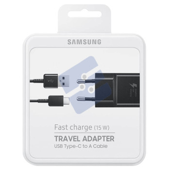 Samsung Adaptive Fast Travel Charger (15W) + USB Type-C Cable - EP-TA20EBECGWW - Black