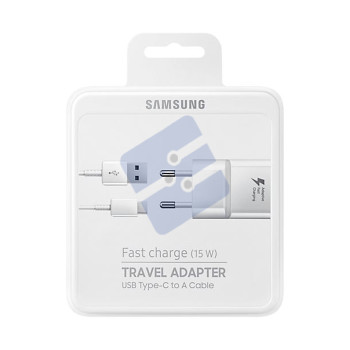 Samsung Adaptive Fast Travel Charger + USB Type-C Cable - EP-TA12EWEUGWW - White