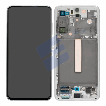 Samsung SM-G990B Galaxy S21 Fan Edition LCD Display + Touchscreen + Frame - GH82-26414B/GH82-26420B/GH82-26590B - White