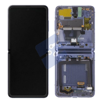 Samsung SM-F700F Galaxy Z Flip LCD Display + Touchscreen + Frame GH82-22215B Mirror Purple