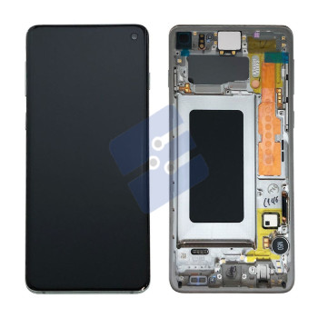 Samsung G973F Galaxy S10 LCD Display + Touchscreen + Frame GH82-18850B;GH82-18835B White