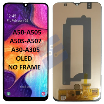 Samsung SM-A505F Galaxy A50/SM-A305F Galaxy A30/SM-A507F Galaxy A50s LCD Display + Touchscreen - (OLED) - No Frame - Black
