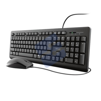 Trust Wired Keyboard & Mouse - TKM-250 - US Version - Black
