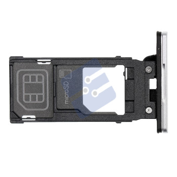 Sony Xperia XZ2 (H8266) Simcard holder + Memorycard Holder (Single Sim) 1311-3773 Silver